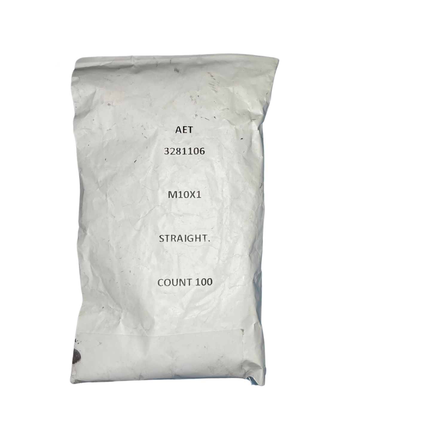 Hydraulic Grease Fitting (Zerk) - M10x1 Thread - Zinc - Straight (Pkg of 100)