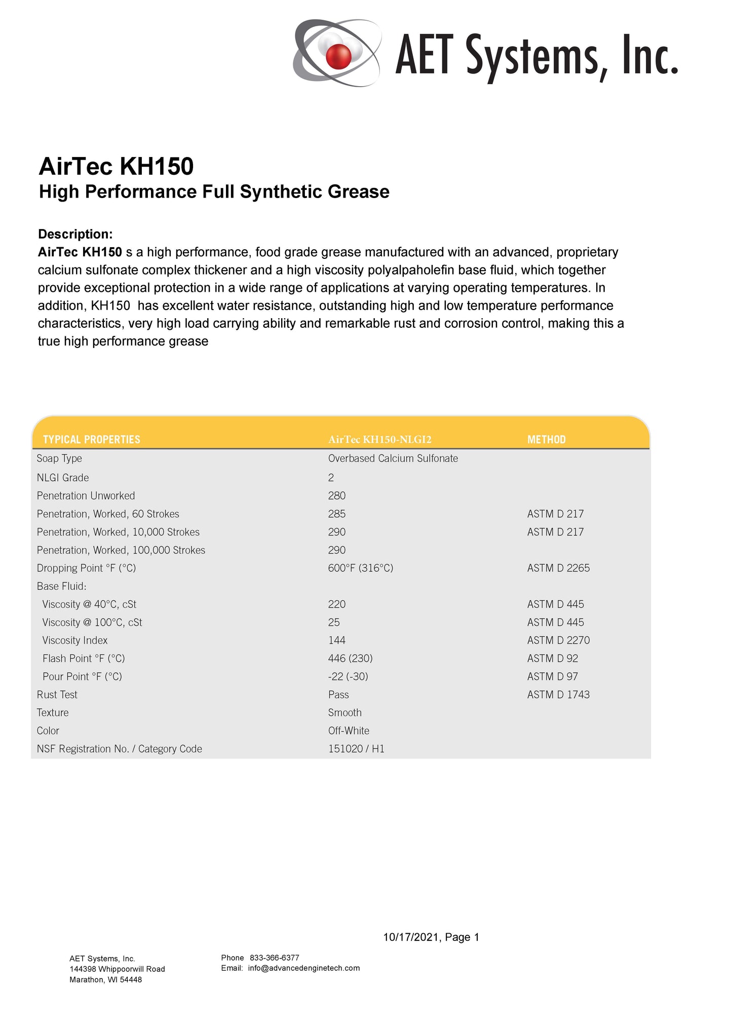 AirTec® KH150 Full Synthetic Low Temperature Grease Cartridge for Lube-Shuttle®